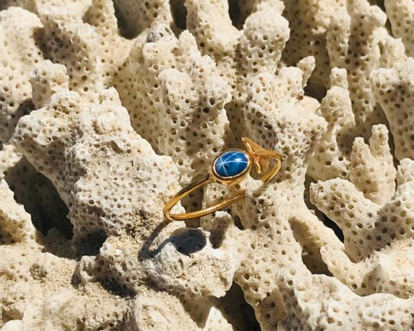 Bague queue de baleine en or