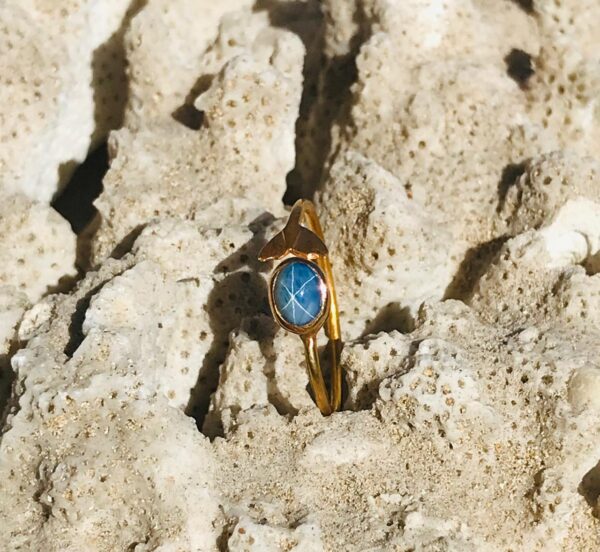 Bague queue de baleine en or