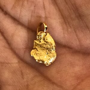 Pendentif pépite en or